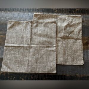 NWOT 2pcs Solid Sofa Cushion Covers Euro Sham Pillow Cases for Living Room Beige